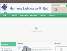 Tablet Screenshot of harmony-led.com